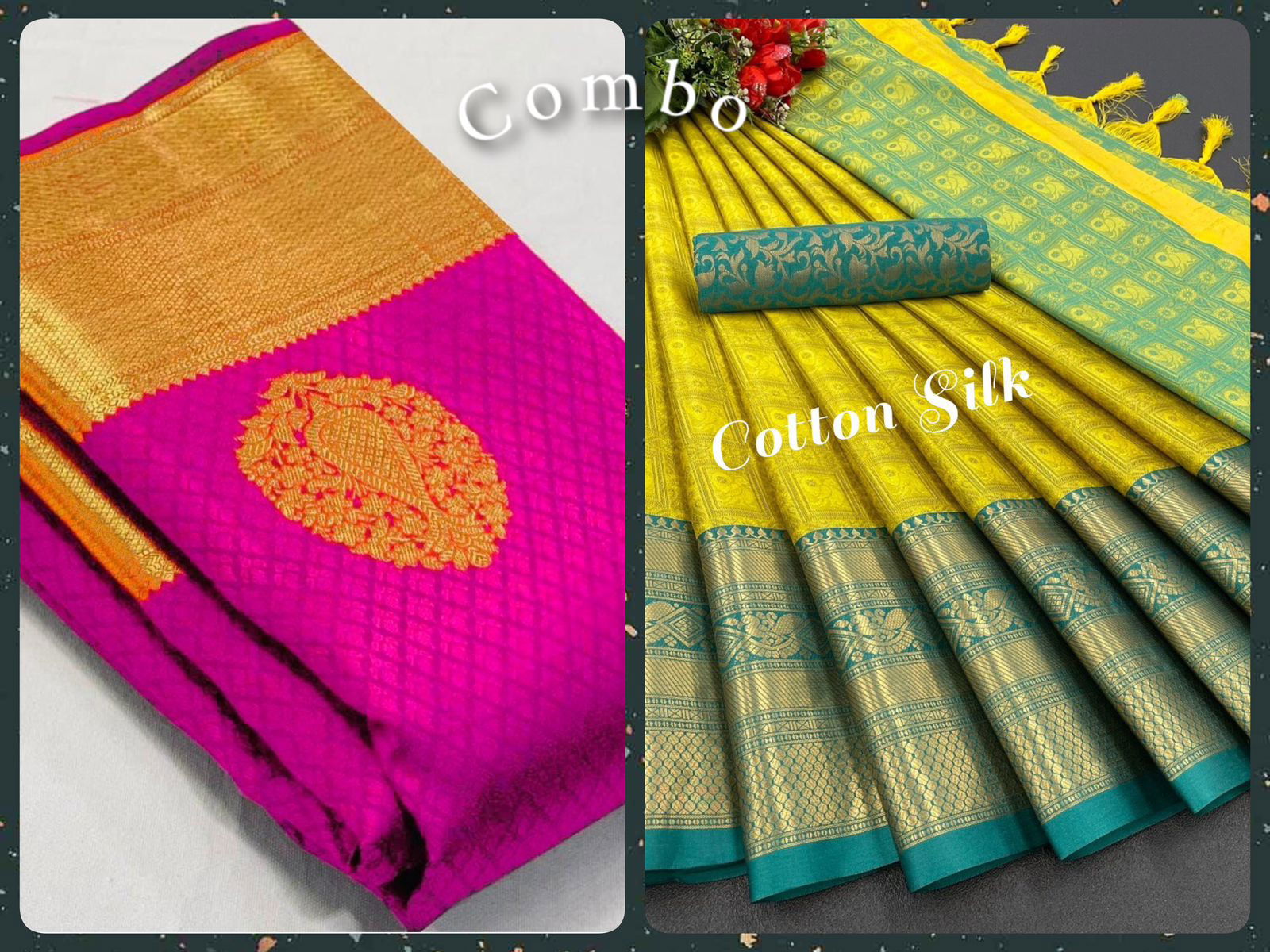 Aab Combo 1 Silk Designer Sarees Catalog
